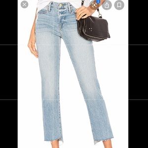 Frame le high Straight crop denim jeans